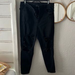 American Eagle Ne(x)t Level Stretch Ripped Black Jeans